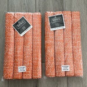 Placemats for Dining, Orange, Set of 8 - Brand new, still in the package!